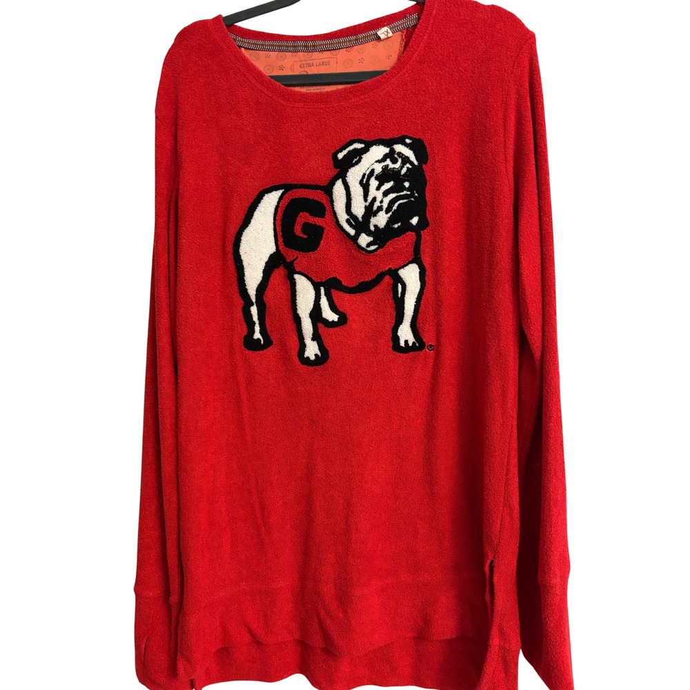 Pressbox Georgia Bulldogs Pullover Tunic XL Red NCAA, Dawgs, Uga, Terry, Comfy